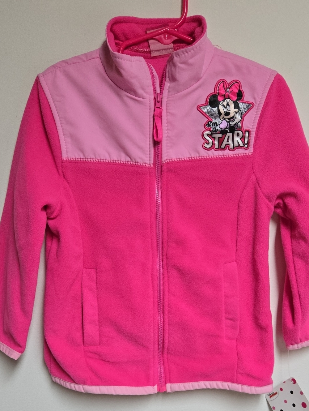 Disney Girl's Pink Minnie Mouse Fleece Zip Jacket Size 4T NWT